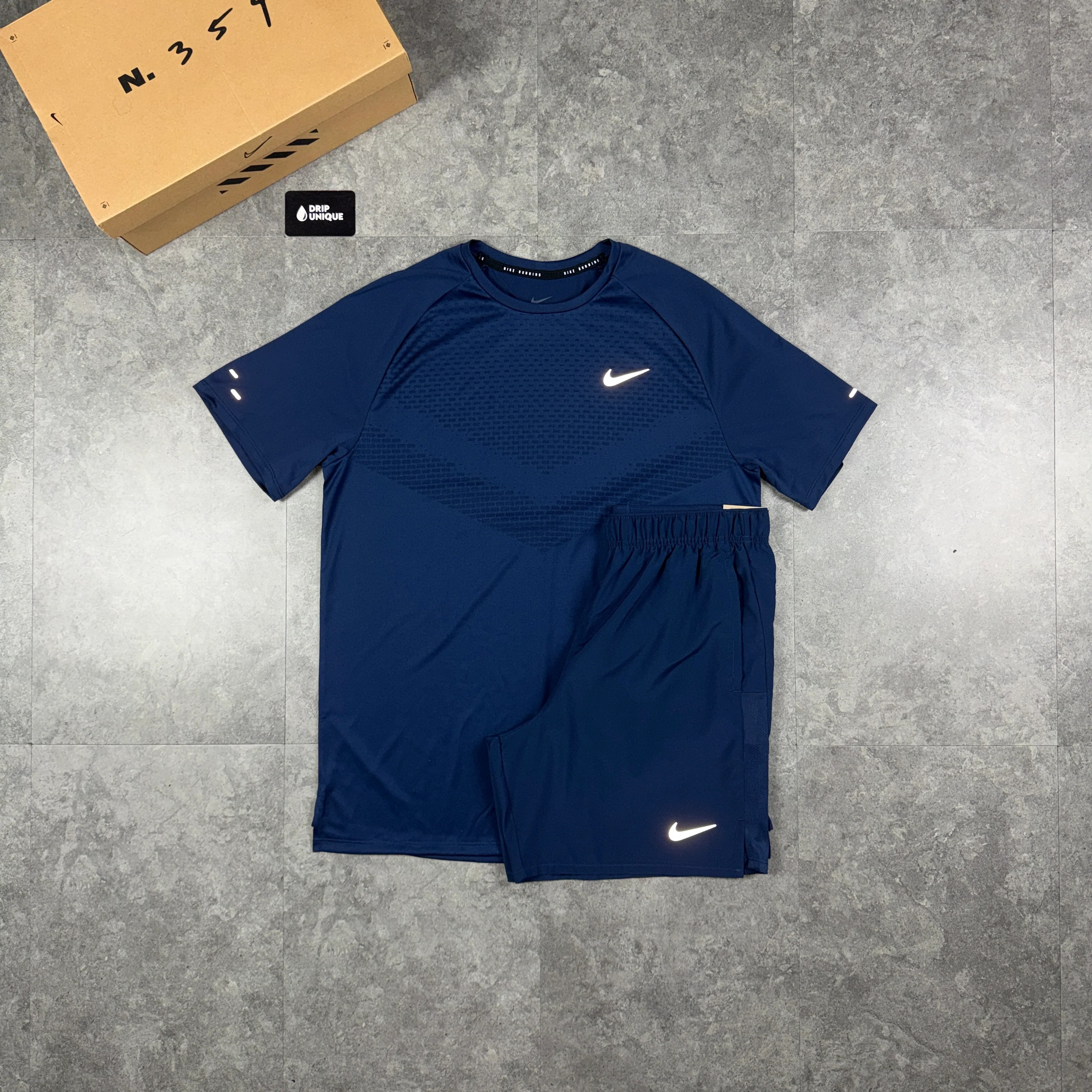 Nike Miler ADV T-Shirt Midnight Navy