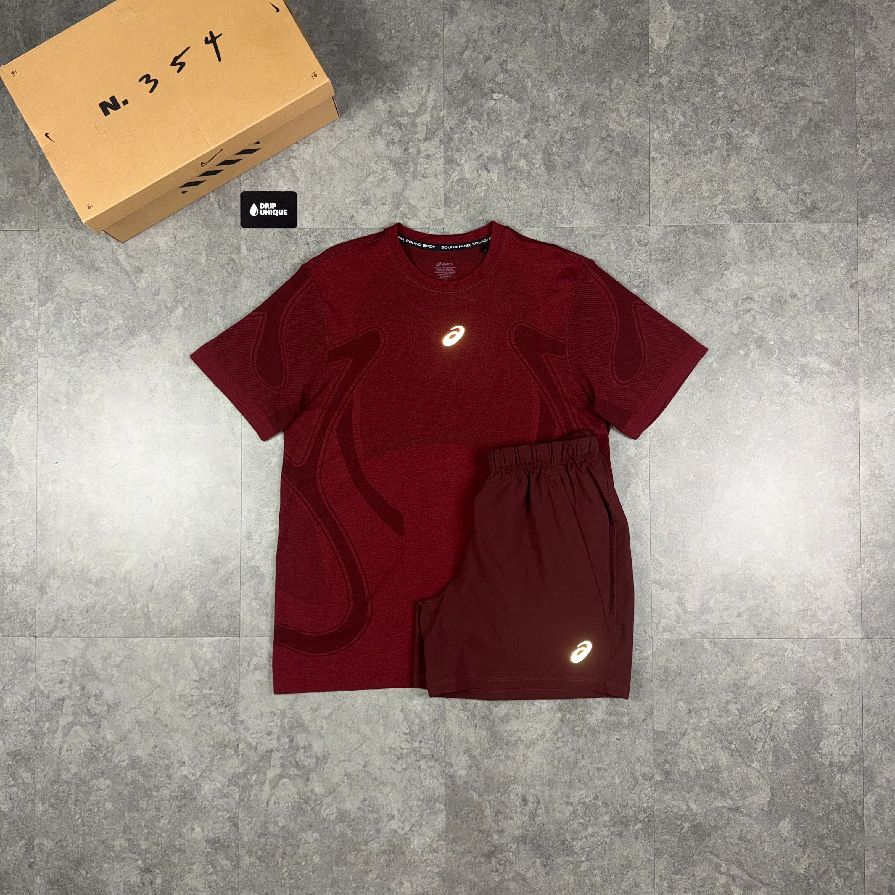 Asics Seamless Performance T-Shirt Maroon