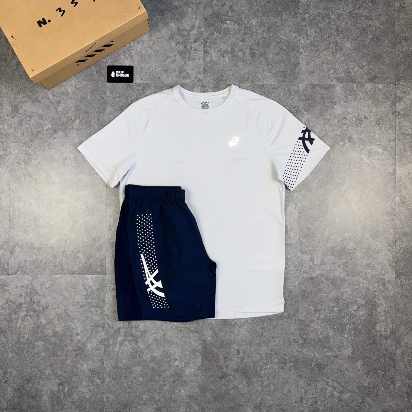 Asics Icon T-Shirt Cream & Navy