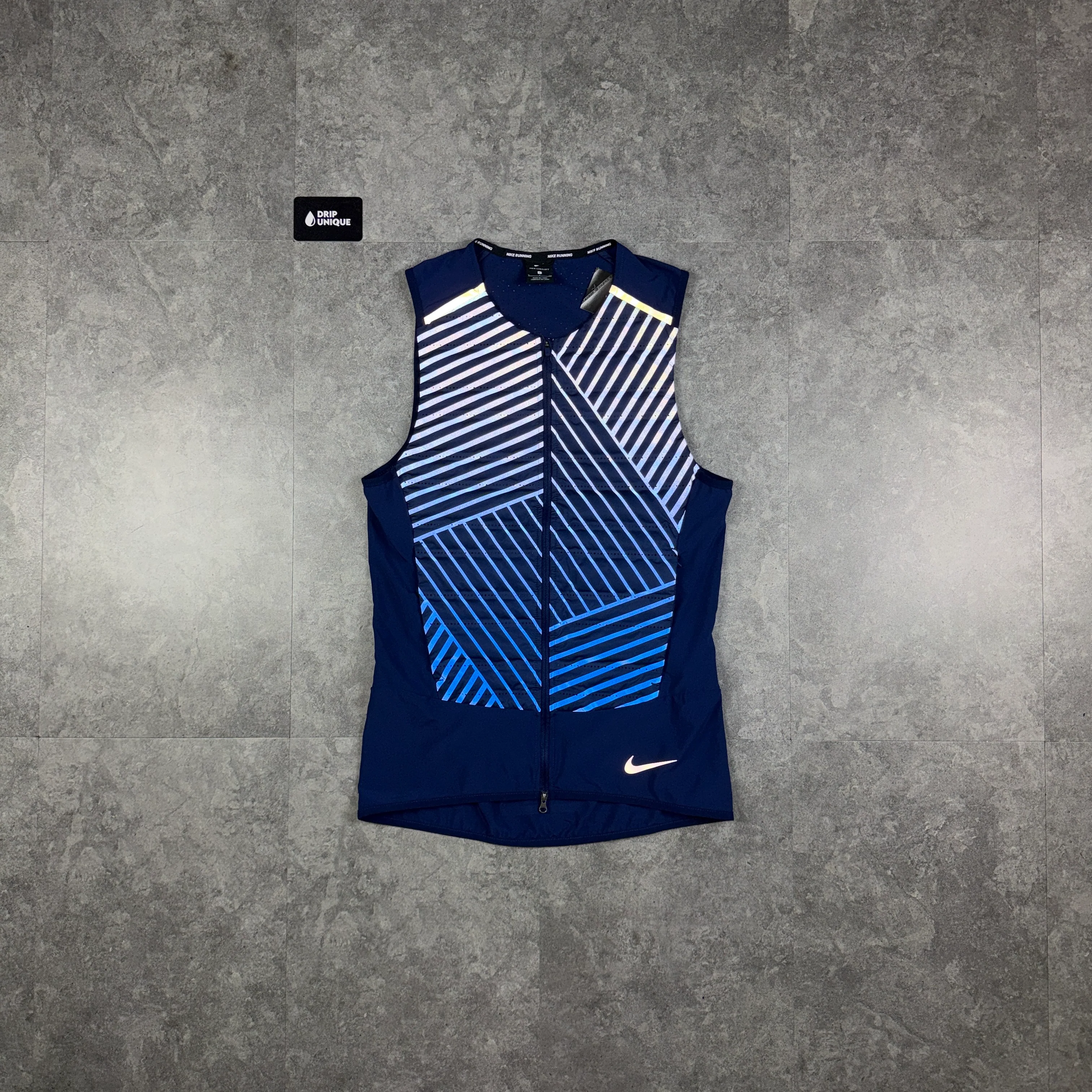 Nike Aeroloft 800 Gilet Reflective Navy