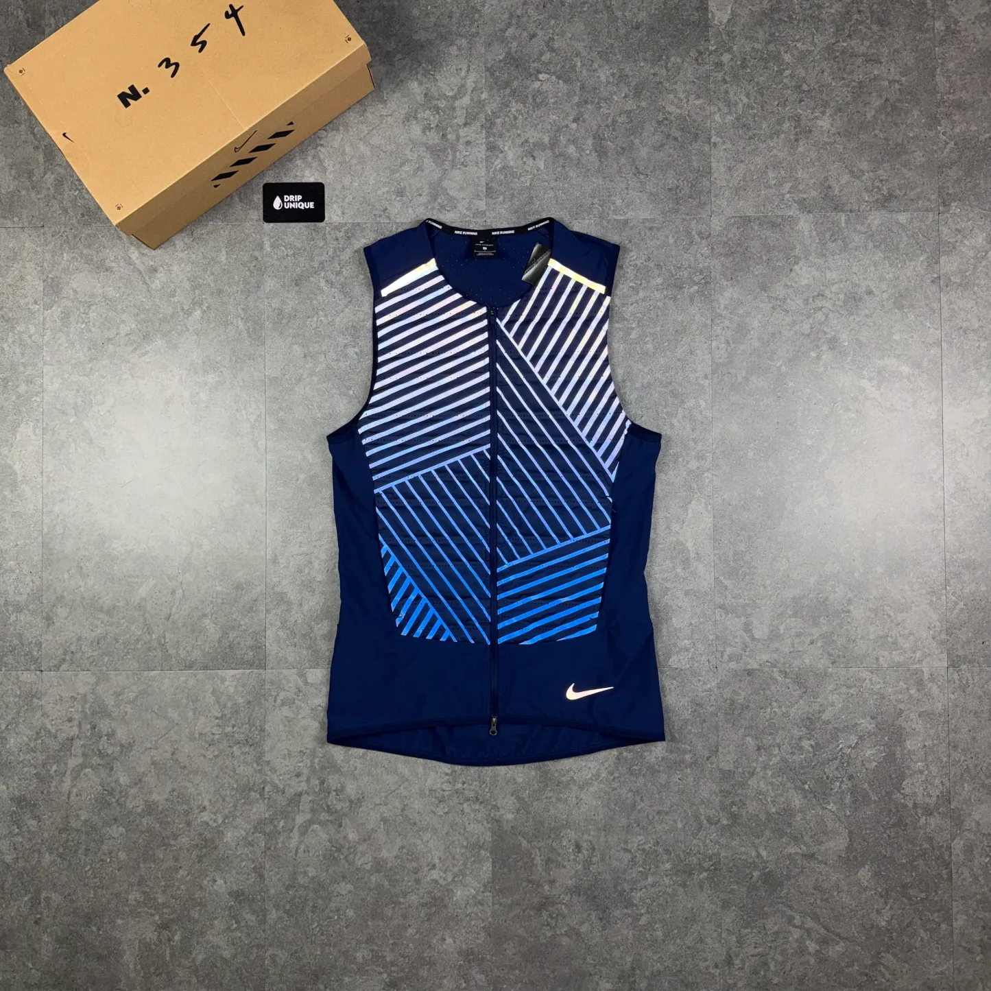 Nike Aeroloft 800 Gilet Reflective Navy