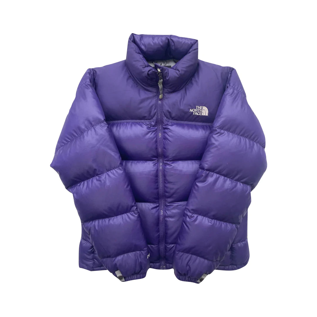 The North Face Womens Purple Puffer Jacket WITH STAIN