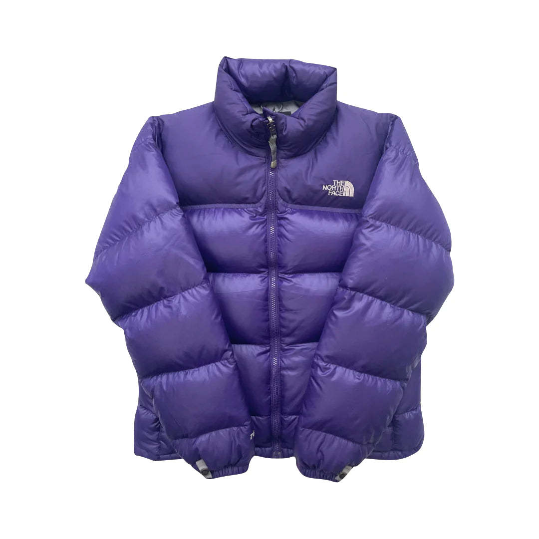 The North Face Womens Purple Puffer Jacket WITH STAIN