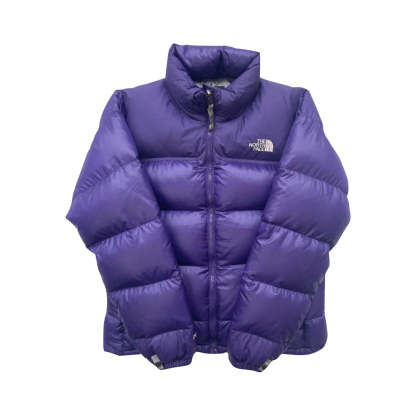 The North Face Womens Purple Puffer Jacket WITH STAIN