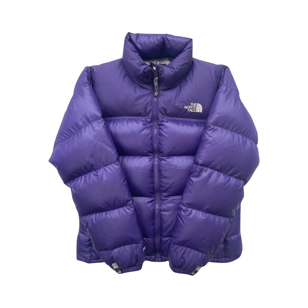 The North Face Womens Purple Puffer Jacket WITH STAINS