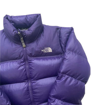 The North Face Womens Purple Puffer Jacket WITH STAIN