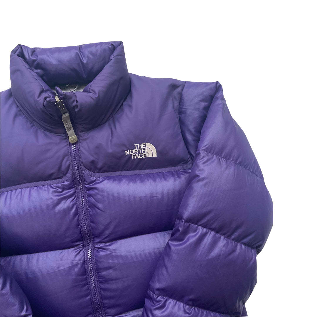 The North Face Womens Purple Puffer Jacket WITH STAINS