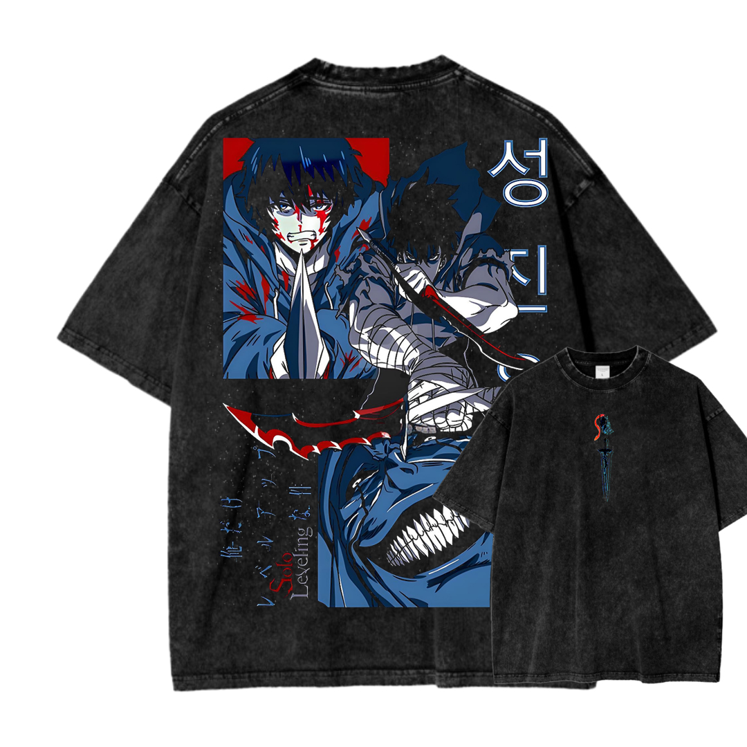 solo leveling Unisex Fit Washed T-Shirt 