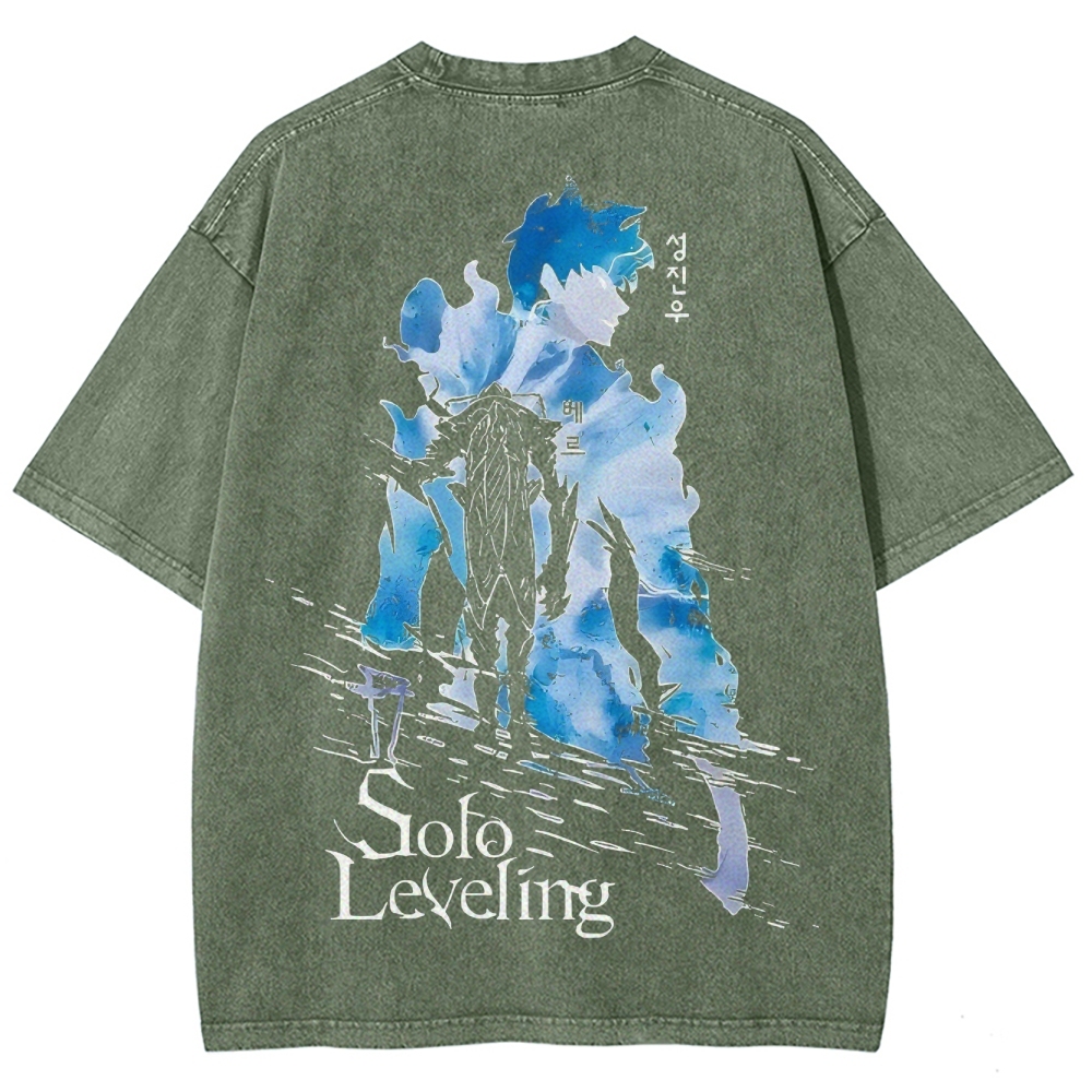 solo leveling Unisex Fit Washed T-Shirt