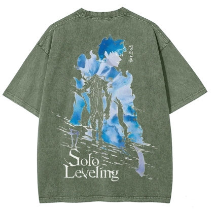 solo leveling Unisex Fit Washed T-Shirt