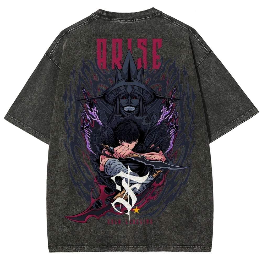 solo leveling Unisex Fit Washed T-Shirt 
