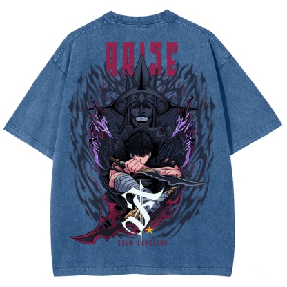solo leveling Unisex Fit Washed T-Shirt 