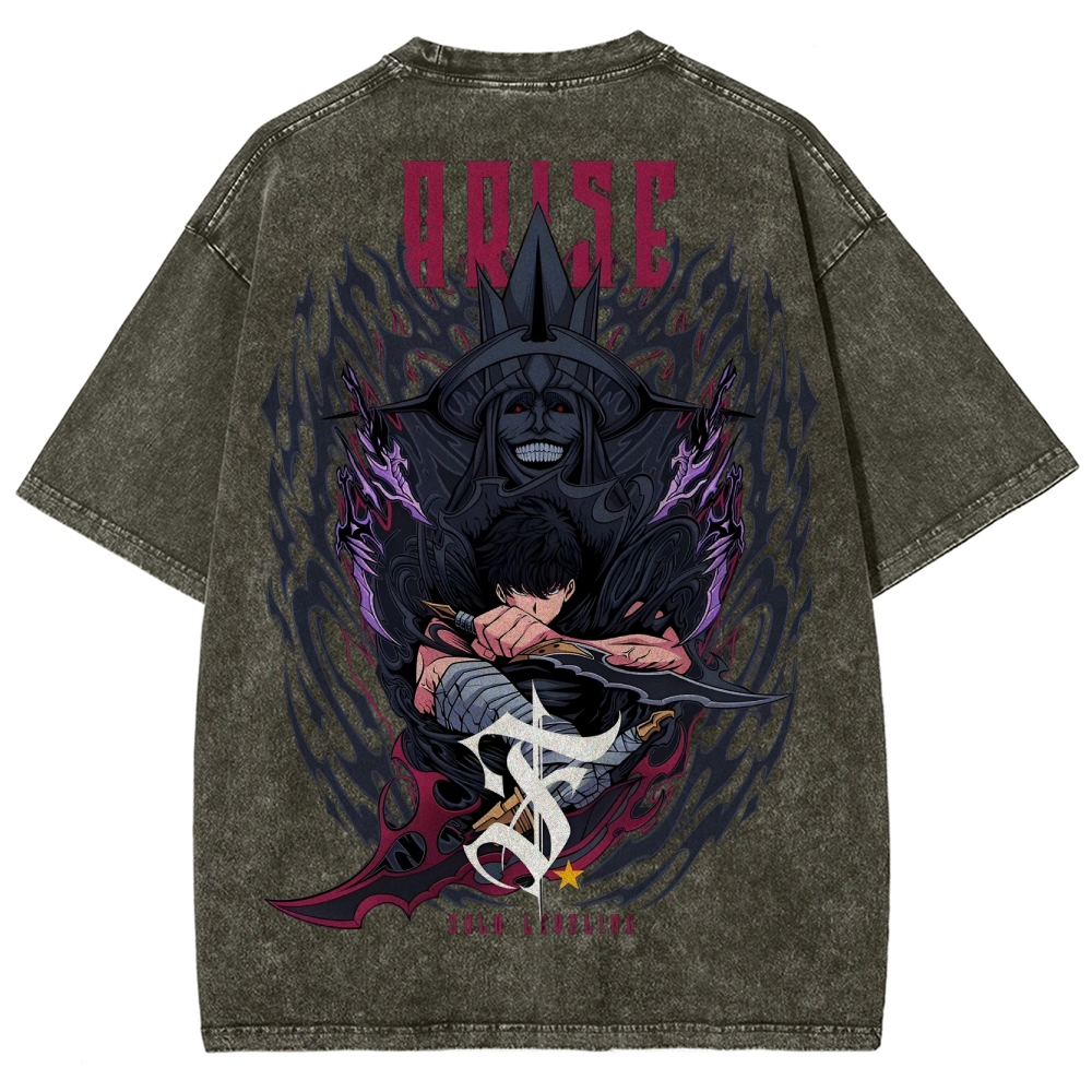 solo leveling Unisex Fit Washed T-Shirt 