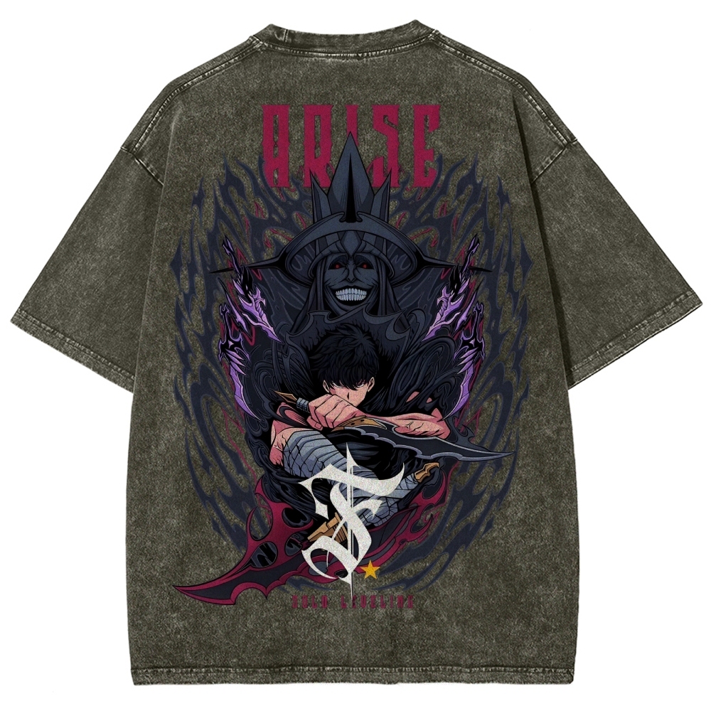 solo leveling Unisex Fit Washed T-Shirt 