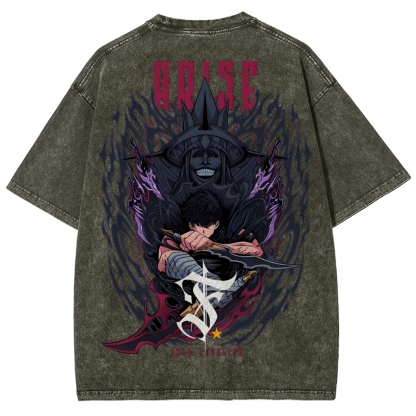solo leveling Unisex Fit Washed T-Shirt 
