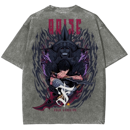solo leveling Unisex Fit Washed T-Shirt 