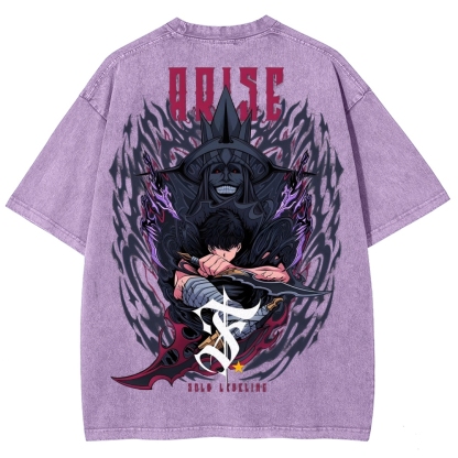 solo leveling Unisex Fit Washed T-Shirt 