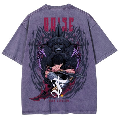 solo leveling Unisex Fit Washed T-Shirt 