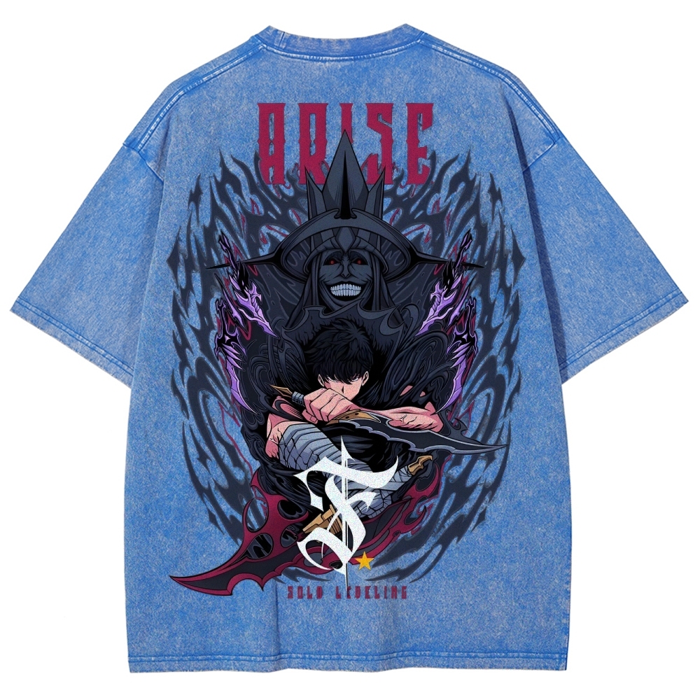 solo leveling Unisex Fit Washed T-Shirt 