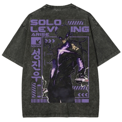 solo leveling Unisex Fit Washed T-Shirt 