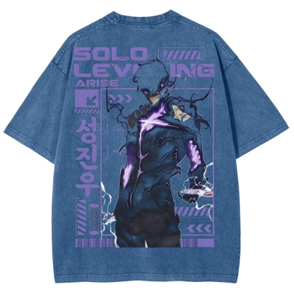 solo leveling Unisex Fit Washed T-Shirt 