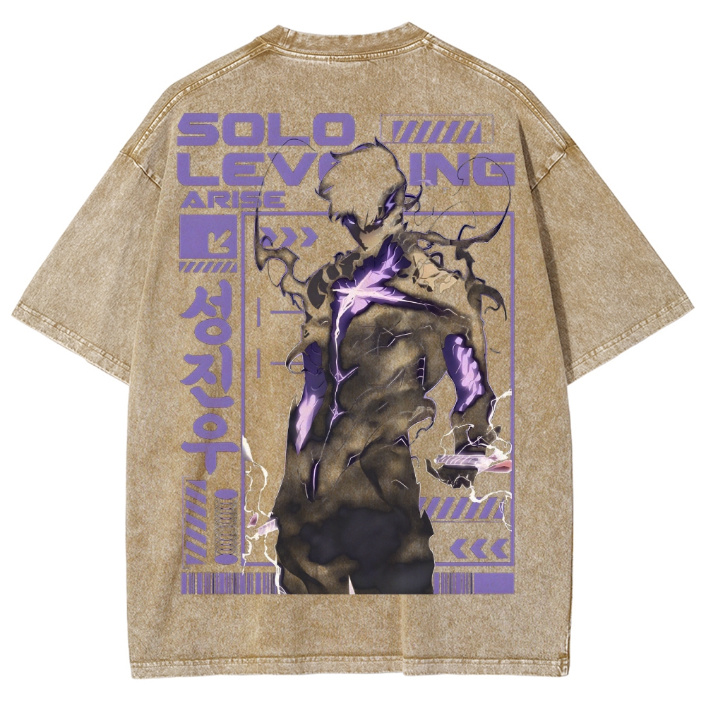 solo leveling Unisex Fit Washed T-Shirt 