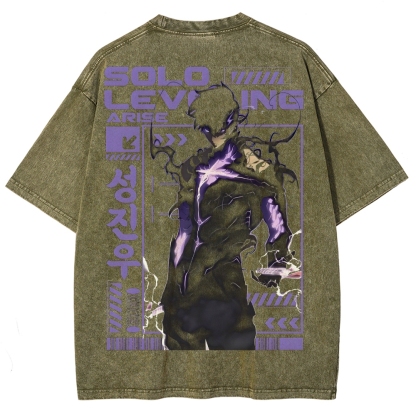 solo leveling Unisex Fit Washed T-Shirt 