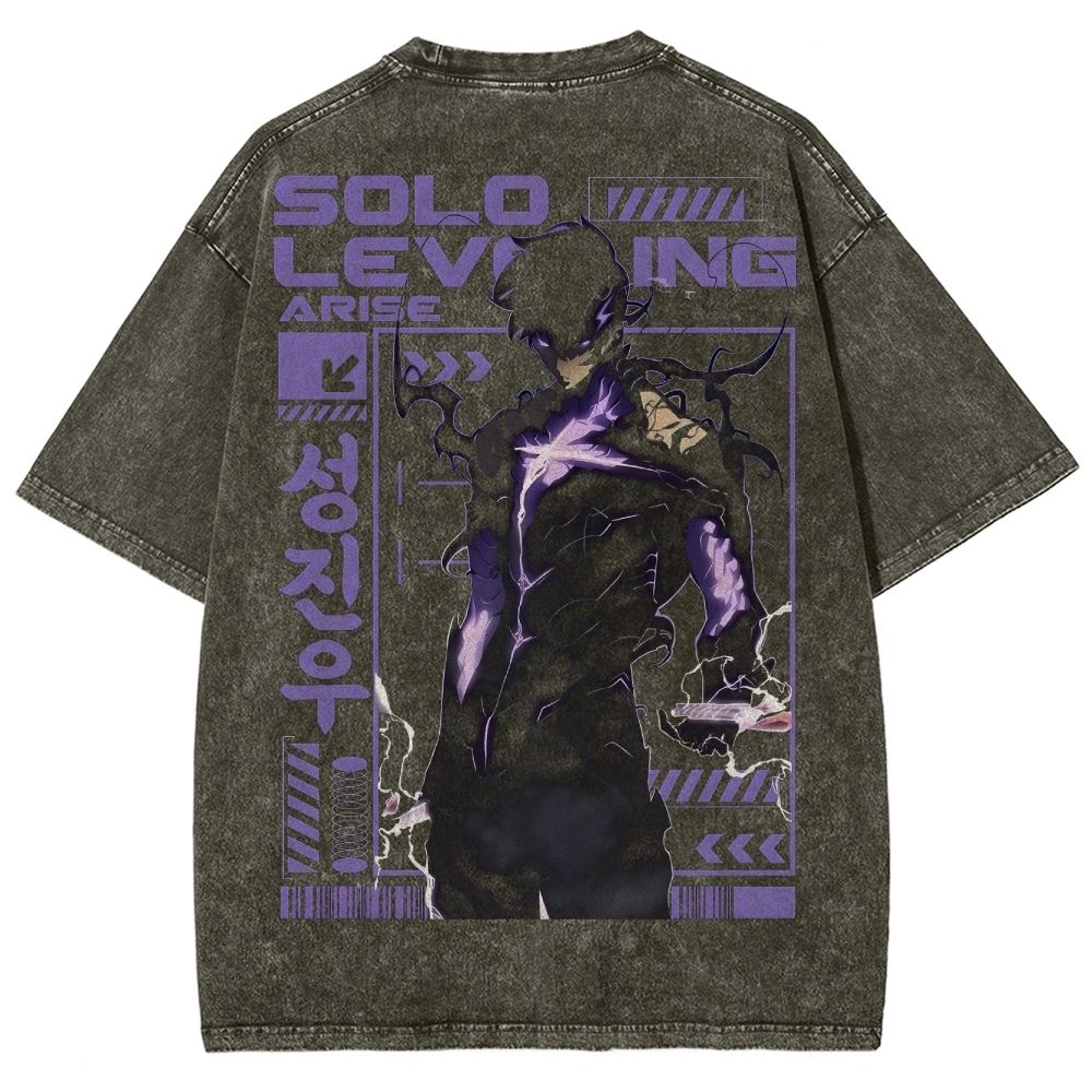 solo leveling Unisex Fit Washed T-Shirt 