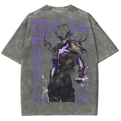 solo leveling Unisex Fit Washed T-Shirt 