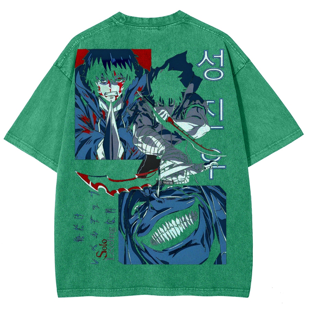 solo leveling Unisex Fit Washed T-Shirt 