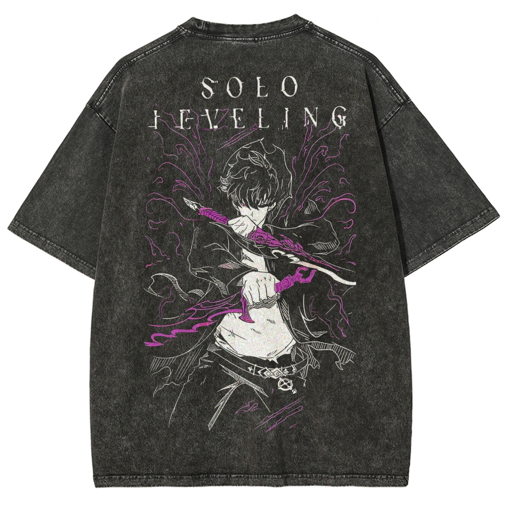 solo leveling Unisex Fit Washed T-Shirt 
