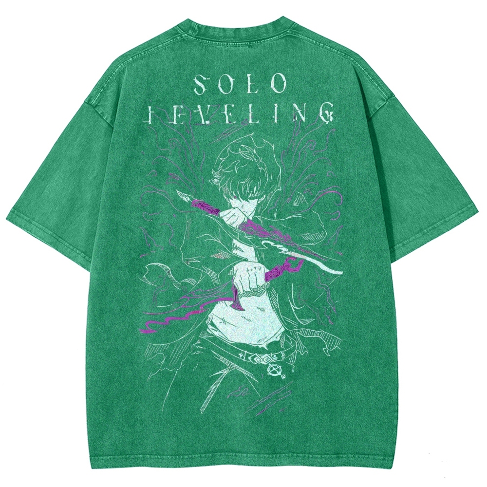 solo leveling Unisex Fit Washed T-Shirt 