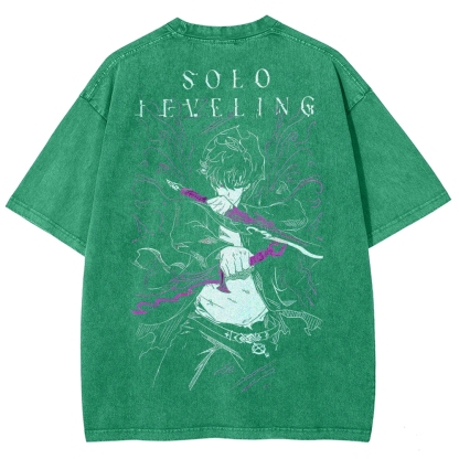 solo leveling Unisex Fit Washed T-Shirt 