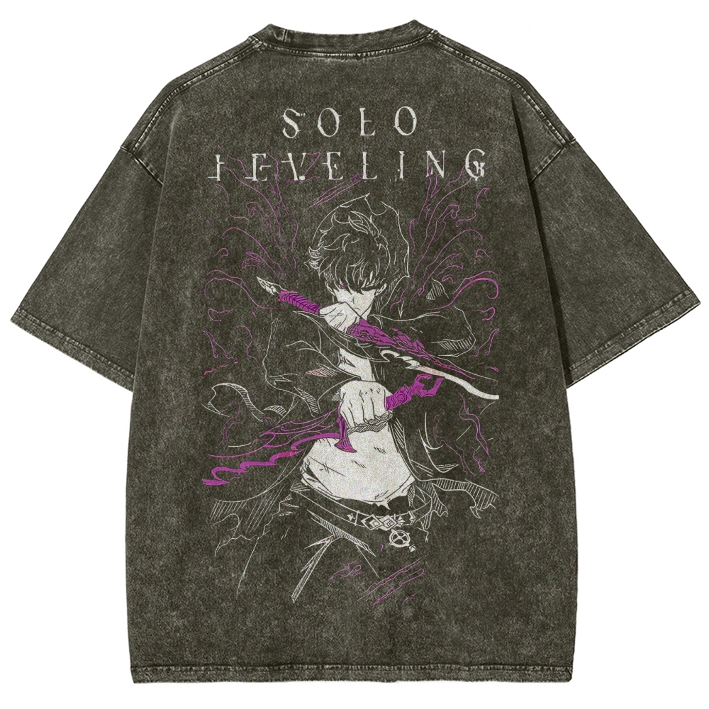 solo leveling Unisex Fit Washed T-Shirt 