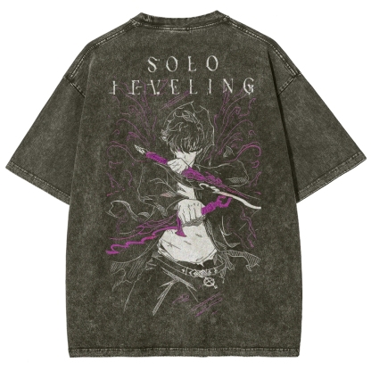 solo leveling Unisex Fit Washed T-Shirt 