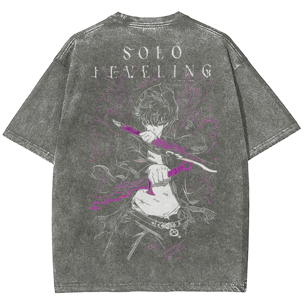 solo leveling Unisex Fit Washed T-Shirt 