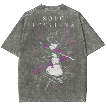 solo leveling Unisex Fit Washed T-Shirt 