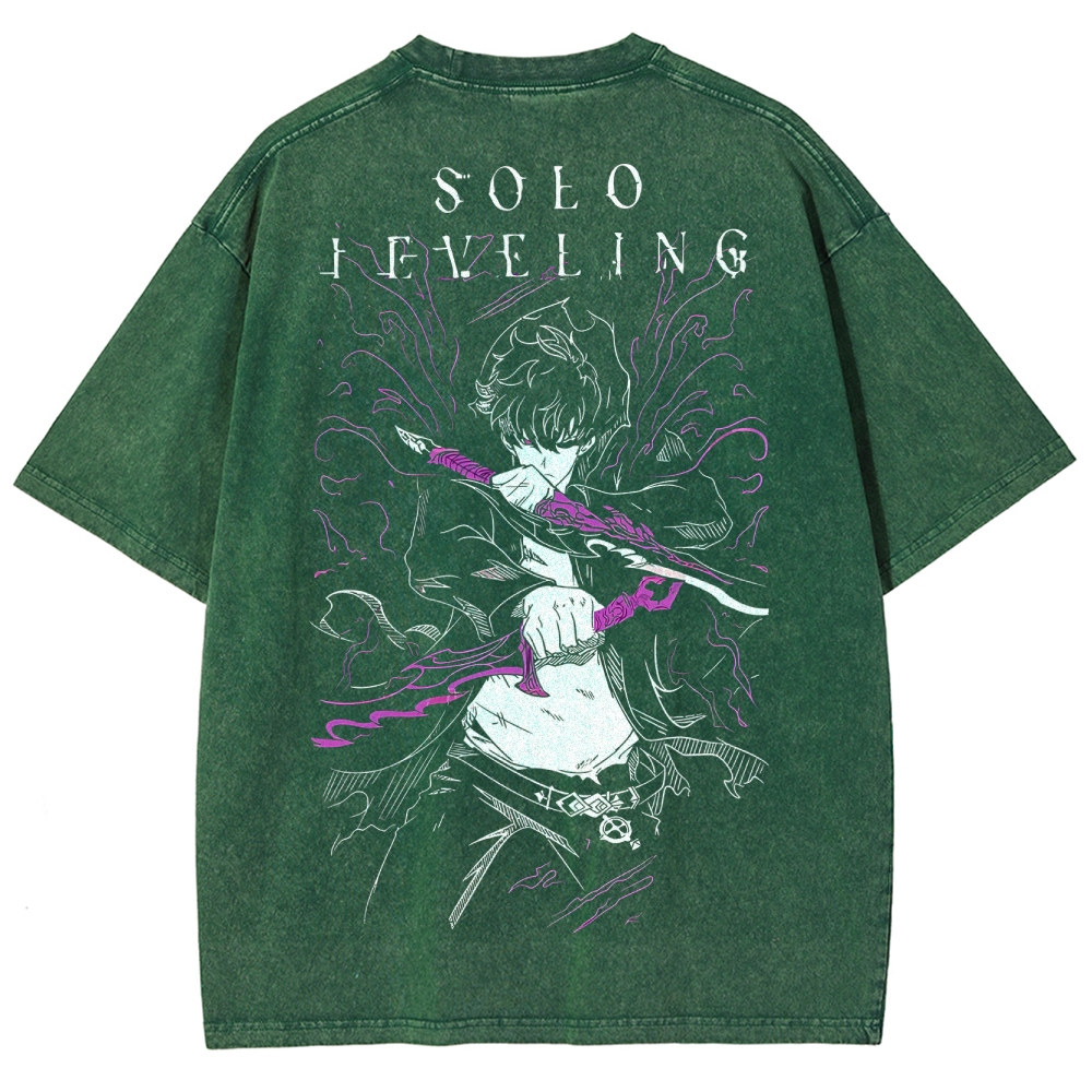 solo leveling Unisex Fit Washed T-Shirt 