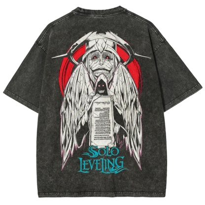 solo leveling Unisex Fit Washed T-Shirt 