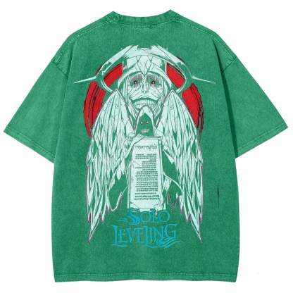 solo leveling Unisex Fit Washed T-Shirt 