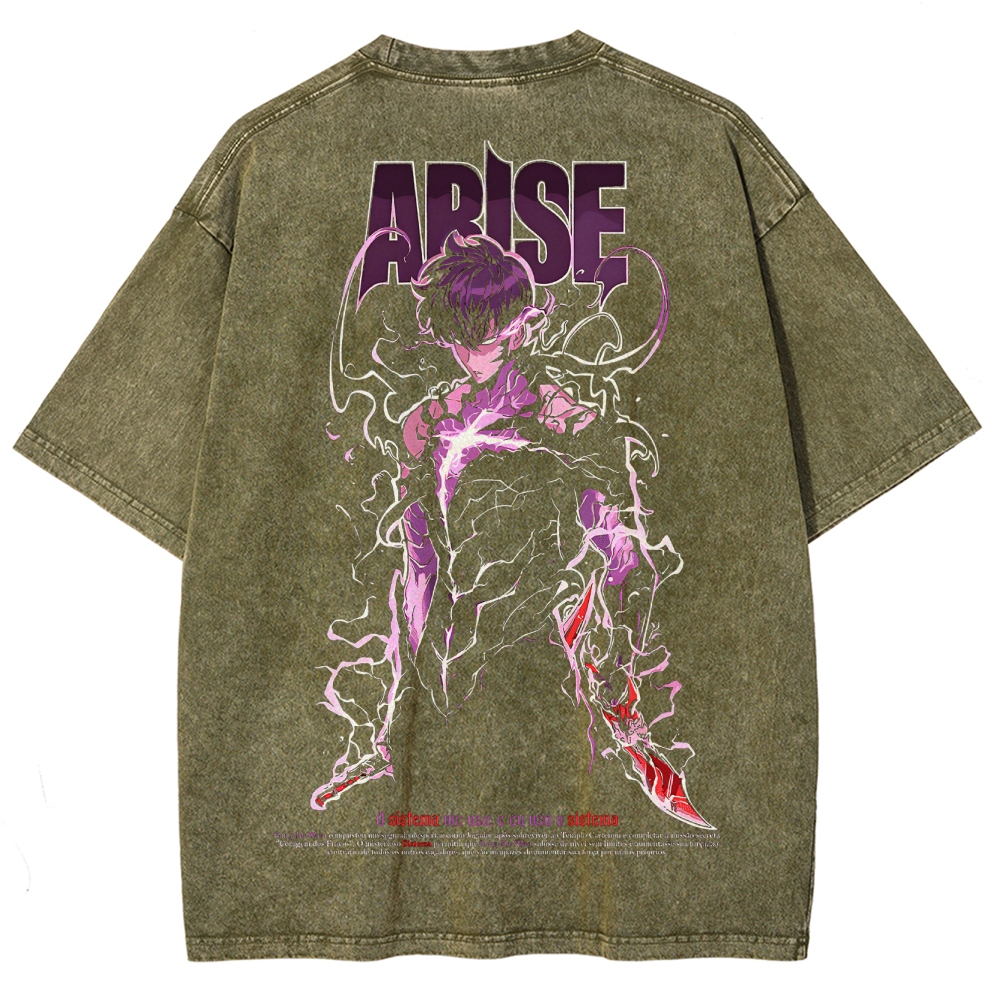 solo leveling Unisex Fit Washed T-Shirt