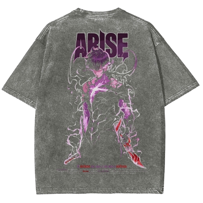 solo leveling Unisex Fit Washed T-Shirt