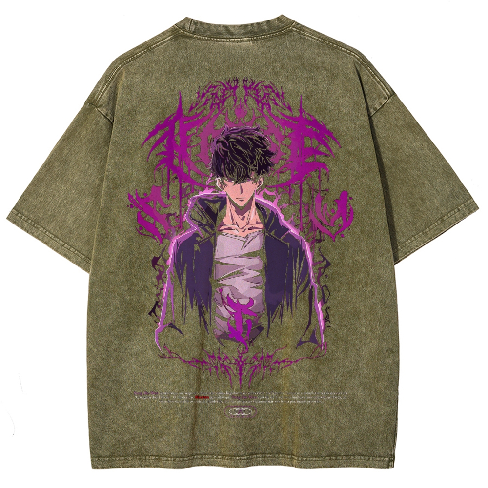 solo leveling Unisex Fit Washed T-Shirt 