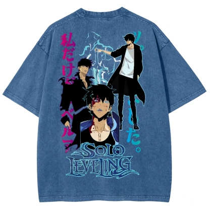 solo leveling Unisex Fit Washed T-Shirt 