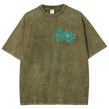 solo leveling Unisex Fit Washed T-Shirt 