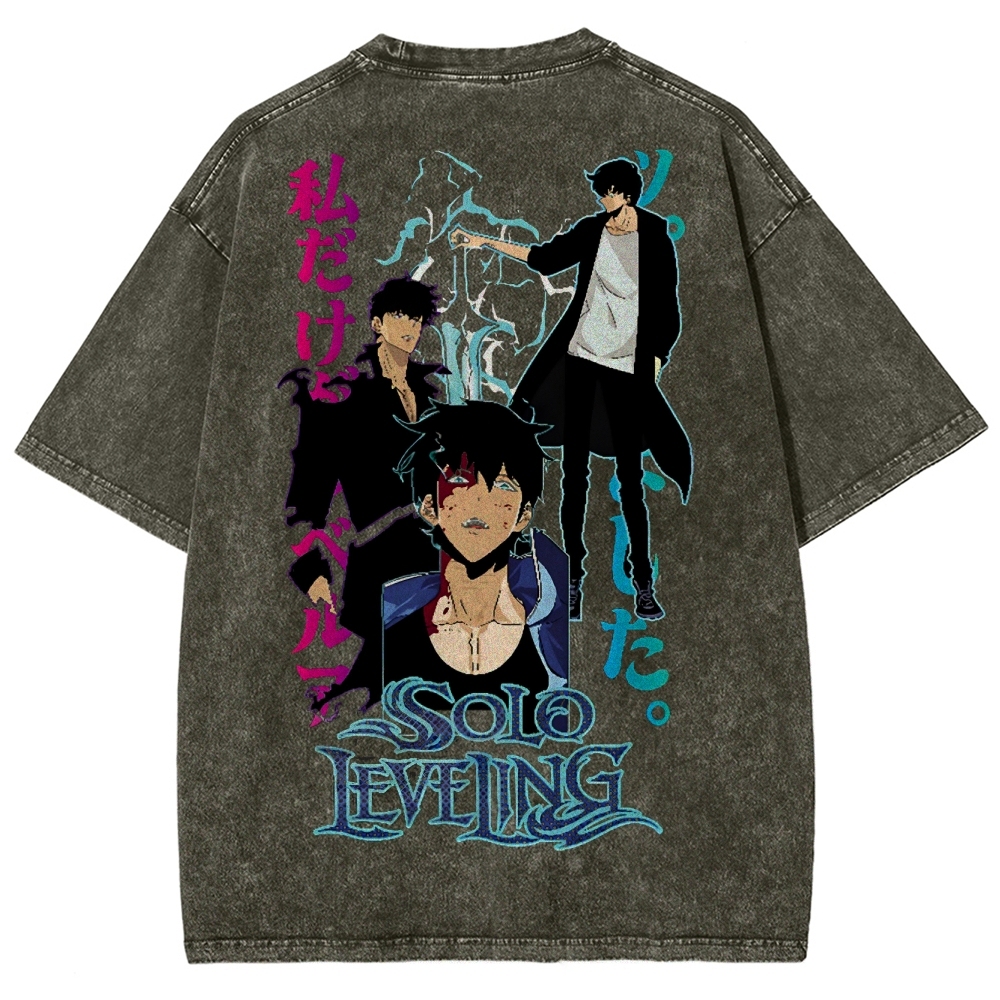 solo leveling Unisex Fit Washed T-Shirt 