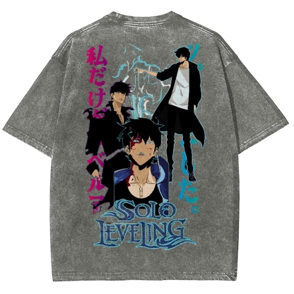 solo leveling Unisex Fit Washed T-Shirt 