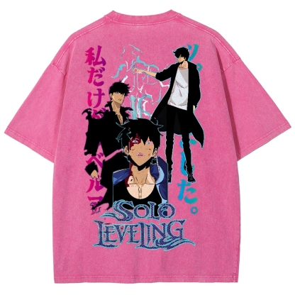 solo leveling Unisex Fit Washed T-Shirt 