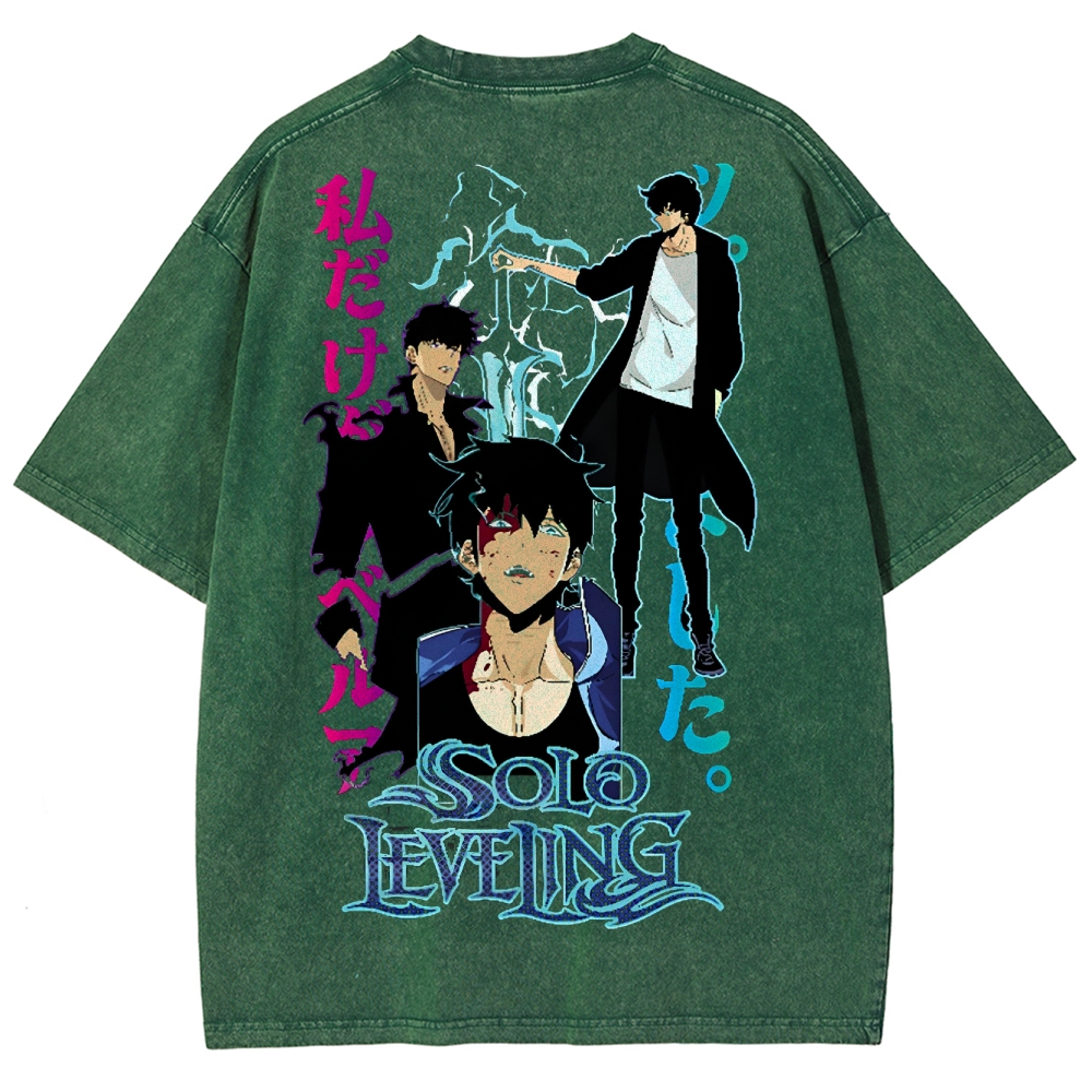 solo leveling Unisex Fit Washed T-Shirt 