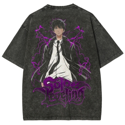 solo leveling Unisex Fit Washed T-Shirt 